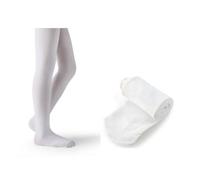 FEIFEI'S BOW 50 Denier Dance Ballet Tights Girls Womens Convertible Stretch Transition Footed Tights with Holes Ultra-soft Ballet Tights (White M)