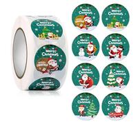 FEIFEI'S BOW 500pcs Christmas Stickers Party Bag Fillers Tags Gift Self-Adhesive Label Craft Scrapbooking Envelope Seal (Christmas 03)