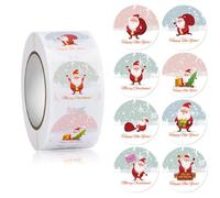 FEIFEI'S BOW 500pcs Christmas Stickers Party Bag Fillers Tags Gift Self-Adhesive Label Craft Scrapbooking Envelope Seal (Christmas 01)