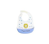 FEIFEI'S BOW Baby Bibs Cute Animals Dishwasher safe Comfortable Silicone Feeding Food Catcher Plastic Waterproof Weaning Kids (Lion)