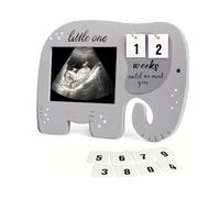 FEIFEI'S BOW Baby Scan Photo Frames, Baby Sonogram Picture Countdown Weeks, Pregnancy Announcement Gifts, Baby Announcement Gifts, Ultrasound Pregnant Mom Wooden Mum To Be Gifts (Set01)