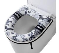 FEIFEI'S BOW Bathroom Toilet Seat Closestool Washable reusable Soft Warmer Mat Cover Pad Cushion Cover by static (Set02)