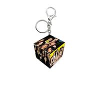 FEIFEI'S BOW mini cube Katseye Keychain, Cartoon Hunters Figure Key Pendants Silicone for Bag backpack Keyring Decoration Pendants Adults Party Favors Birthday Party Supplies (Katseye)