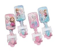 FEIFEI'S BOW Princess mermaid Hair Brush,Paddle Hairbrush for Girls Kids,Easily Glide Through Knots No Pull Glitter Bristle Tangle Brushes Sequin airbag comb Gift (Frozn(random color))