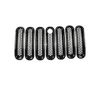 FEIFEISS Car Front Air Grille, Middle Center Console Vent Styling Body Fittings, compatible with Jeep Wrangler JK 2007-2012 2013 2014 2015 2016 2017