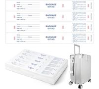 Feifeiya 1000 Tags Baggage Claim Check Tags with Transfer Tape on Back Hotel Paper Luggage Claim Tags Numbering from 000 to 999 Bag Identification Tags for Luggage Suitcase Motel Bag(White)