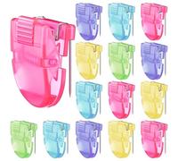 Feifeiya 15 Pcs Cubicle Clips Fabric Panel Cubicle Accessories Fabric Partition Panel Wall Clip Office Photos Wall for Notes Memos Standard Size, 40-Sheet Capacity (Multicolor)