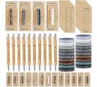 Feifeiya 20 Set Back to School Christian Gifts Bulk Bible Verse Pens Christian Bookmarks Scripture Bracelets Church Gifts for Women Men Vacation Bible Sunday School Prizes Religious Party Favors
