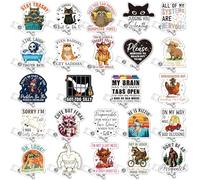 Feifeiya 24 Pcs Funny Badge Reel Nurse Cute Retractable Name ID Clip Badge Holder for Doctor Medical Assistant Student Coworker Work Accessories Bulk Gifts(Classic Style)