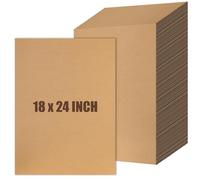 Feifeiya 30 Pack Corrugated Cardboard Sheets 24" x 18" Large Flat Cardboard Sheets Packaging Inserts Flat Square Inserts Flat Cardboard for Shipping Packing Mailing Crafts