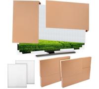 Feifeiya 5 Pcs Foam Mirror Box Set TV Box for Moving Picture Moving Include Large Case and Foam Flat Screen TV Cover Fits up to 65'' W x 36'' H for Art Display Protect Pack (40 x 60 x 4 Inches)