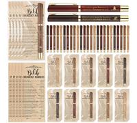 Feifeiya 50 Sets Easter Christian Gift Bible Emergency Number Bookmark Scripture Christian Pen Employee Appreciation Religious for Men Women Pastor Church Welcome Gift Sunday School Favor (English)