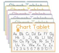 Feifeiya 6 Pcs Anchor Lined Colored Chart Tablet Lined Chart Paper for Teachers Assorted Colors Ruled Manuscript Charts Tablet 24 x 16 Inches, 1-1/2 Inch Ruled Long Way, 25 Sheets