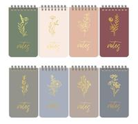 Feifeiya 8 Pcs Aesthetic Pocket Notebooks for Women 3" x 5" Small Notepads with Lined Pages Mini Bible Journal Notebook Set to Stay Organized and Boost Productivity at Work or School