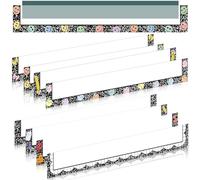 Feifeiya 8 Pcs Magnetic Pocket for Whiteboard 14x2'' Magnetic Pocket Chart Sentence Strip Holder for Classroom Chalkboard Bulletin Board Teacher Student Back to School Gift (Black Composition)
