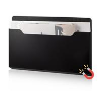 Feifeiya Magnetic Pocket File Holder Large File Folder Organizer Magnetic Paper Mail Letters Holder Wall Hanging Office Supplies for Refrigerator Whiteboard Storage Cabinets (Black)