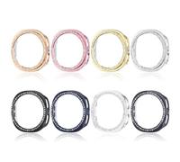 Feigand 8-Pack Bling PC Bumper Case Compatible for Samsung Galaxy Watch 9/8 40mm, Glitter Rhinestone Diamond Protective Cover, Slim Shock-Resistant Watch Accessories for Women, 8 Colors