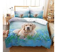FEIGENBAOMU 3D Printed Bedding Quilt Cover Golden Retriever Printed Bedding Quilt Cover Bedspreads And Duvet Covers for All Seasons Double 200 x 200 cm