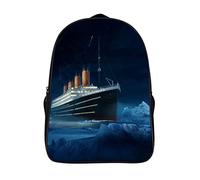 FEIGENBAOMU Children's school backpack Titanic Fashion schoolbag Unisex school bag leisure school travel backpack （40x28x16cm） 3D Cool backpack, Style-14