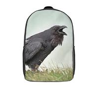 FEIGENBAOMU Unisex school bag Crow Adult backpack Casual backpack school bag gifts for children and teenagers 17 inches 3D printed backpack