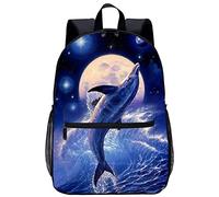 FEIGENBAOMU Unisex school bag Dolphin Laptop Backpack Backpack school bag boys personality sports bag 45x30x15cm 3D cool Bookbags