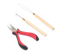 FeiHong Micro Links Hair Extension Tool Kit, Pliers, Hair Pull Hooks, Micro Ring Hair Bead Device, Feather Hair, Hair Extension