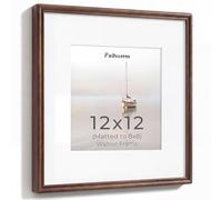Feihorrm 12x12 Photo Frame, Natural Walnut Solid Wood 30x30cm Picture Frame, Square Picture Frames, Fit 4x4 with Mat or 8x8 without Mat, Handcrafted Wooden Frames for Horizontal or Vertical