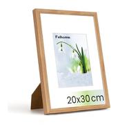 Feihorrm Oak Picture Frame, 20x30 cm, Beige, for 20x30 cm Photos without Mount or 12x17 cm Photos with Mount
