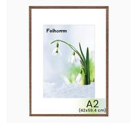 Feihorrm Picture Frame, A2 Oak Photo Frame with Tempered Glass, for 42 x 59.4 cm Photos without Mount or 28.7 x 41 cm Photos with Mount (Dark Brown, A2 (42 x 59.4 cm) / 1x)