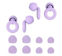 FEIHS 2 Pairs Silicone Ear Plugs for Sleep,for Noisy Environment | Silicone, Purple, 3 sizes, breathable and comfortable, reusable, fits snugly around the ear