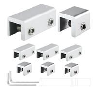 FEIHS 8 Stück Schiebefensterschlösser, Schiebefensterschlösser Stopper, Sicherheitsfensterschlösser mit Schlüssel, Fensterschlösser, ohne Bohren,für vertikale und horizontale Schiebetüren und Fenster