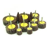 FEIHU 14 pcs Flap Wheel Set.Abrasive wheel set.Polishing disc 7 different sizes Ø80/60/50/40/30/25/16 for Drills different materials, 80 grains electric drill rotary tool sandpaper drill