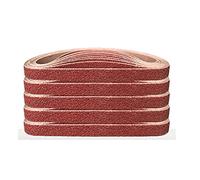 FEIHU Aluminium Oxide Sanding Belts, 10 x 330 mm, 5 Different Grits, 6 x 40/80/120/180/320, Sanding Belt Set, for Compressed Air Belt Sander, Polishing Metal, Wood, Finger Sander (Pack of 30)