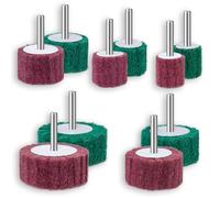 FEIHU Flap Abrasive Sanding Flap Wheel - various sizes: 60 50 40 30 25mm Sanding mop set non-woven sanding discs for cleaning and removing paint and oxide 6 mm Shank 10 piece
