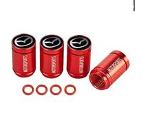 FEIHUAJIANIAN 4-PCS Tyre Valve Caps for Mazda 2 3 6 DJ BM BP GJ CX3 CX-5 CX5 CX 5 CX7 CX9 MX5, with O Rubber Seal Airtight Seal Dust Proof Car Tire Accessories