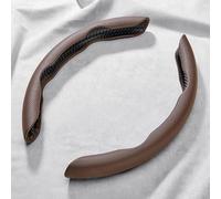 FEIHUAJIANIAN Car Steering Wheel Cover for Mitsubishi Outlander PHEV 2013-2022, Anti-slip Sweat-proof and Breathable Steering Wheel set Durable All-Season Protection,Brown