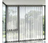FEIJDON Sheer Tie-Top Window 125 x 140 cm Touching, Saving Privacy Light Filtering Curtain Sheer Curtains - Energy-Saving Privacy Panels with UV Light for Kitchen, Patio, Hotel, Grey