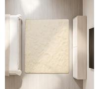 FEIJUAND Fluffy Shaggy Rug Fluffy 80x200cm Cream Color | Plush Carpets Machine Washable For Living Room, Bedroom, Dining Room, Entryway