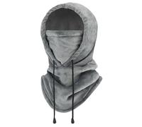 FEIKELUN Balaclava Winter Snood Thermal Unisex Neck Warmer Fleece Snoods for Men Women Sherpa Hood Ski Mask Windproof Face Cover Hat Neck Gaiter Balaclavas for Motorcycle Fishing Outdoor Sports Gray