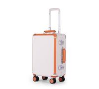 feilario Hardshell Carry-On Luggage, Aluminum Frame Zipperless Suitcase with Brake Wheels, TSA-Accepted Lock & Side Hooks, Beige (zipperless closure), 20 inches, Business