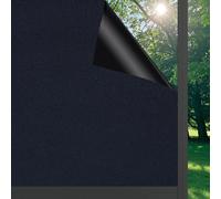 FEILAYS Blackout Film for Windows, Black Window Film, Opaque, Electrostatic, Self-Adhesive, UV-Resistant and Sun Protection Film for Bedroom, Skylight, Frosted Glass Film, 30 x 200 cm