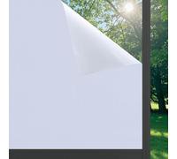 FEILAYS Blackout Film for Windows, White, Thickened Window Film, Opaque, Electrostatic, Self-Adhesive, UV-Resistant and Sun Protection Film for Bedroom, Roof Window, Frosted Glass Film, 30 x 200 cm