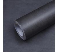 FEILAYS Extra Thick Concrete Wallpaper Peel and Stick Matte Textured Concrete Contact Paper Black Wallpaper Vinyl Wrap Waterproof for Bars,Gyms,Restaurants Wall Sticker 40CMx10M