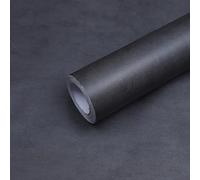 FEILAYS Peel and Stick Wallpaper Black Wallpaper Self Adhesive Vinyl Film Sticky Back Removable Paper Decorative Living Room Bedroom Wall Thick Sticky Paper Dark Grey Concrete Stickers 40CMx3M