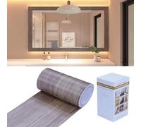 FEILAYS Wood Effect Adhesive Tape, Self-Adhesive PVC Border, Wall Decoration, Removable, Self-Adhesive for Kitchen, Bathroom, Doors Border, Sticker, Wallpaper, 15 cm x 10 m