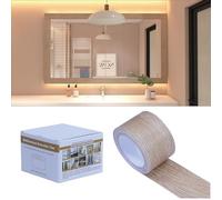 FEILAYS Wood Effect Tape, Realistic Wood Grain Repair, Self-Adhesive Wood Grain Duct Tape for Soft Skirting Board, Doors Border, Wallpaper, Furniture, 5 cm x 10 m