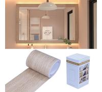FEILAYS Wood Effect Tape, Realistic Wood Grain Repair, Self-Adhesive Wood Grain Duct Tape for Soft Skirting Board, Doors Border, Wallpaper, Furniture, 15 cm x 10 m