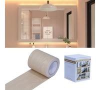 FEILAYS Wood Grain Sticker Repair Holes in the Floor Repair Wooden Doors with Decorative Strips Door Frame 10 cm x 10 m Willow