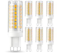 FEILEMAN G9 LED Bulbs 7W, Warm White 3000k Energy Saving Lamp 360 ° Degree Beam Angle 800LM LED Lamp, AC 220-240V, Bi-Pin Base, Non-Dimmable, 6 Packs