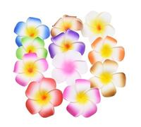 Feilguee 8 Pcs 9cm Hawaiian Plumeria Barrettes Hair Clips Artificial Flower Hair Pins for Wedding Party (Random)